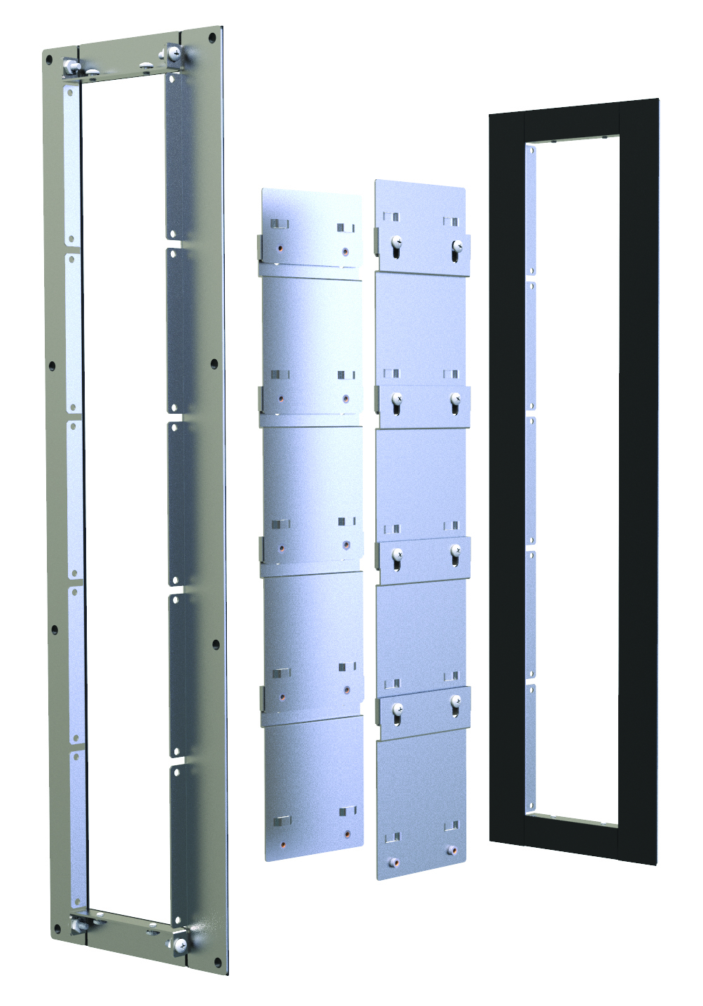 Series 44+ EZ Path Vertical Multi-Gang Wall Bracket Kit for 5 Pathways