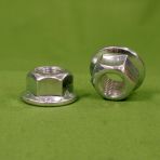 1/4-28 Grade G Flange Locknuts Fine Thread Zinc