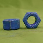 1 1/8-7 Heavy Hex Nuts Grade DH Galvanized  Blue Dye