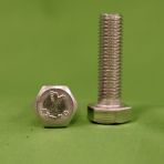 M5 x 0.8 x 6 Hex Head Cap Screws A2 Stainless Din 933