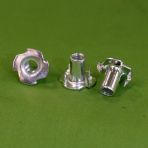 M6 x 1.0 Tee Nuts Zinc 4 Pronge Zinc