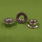 8-32 Serrated Flange Locknuts Coarse 18-8 Stainless