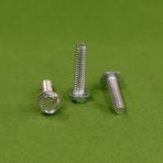 1/4-20 X 1/2 Slotted Indented Hex Washer Head Machine Screws Zinc