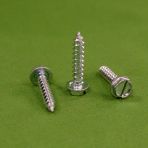 12 x 2 Slotted Hex Washer Head Sheet Metal Screws Type AB Zinc (Indented Head)