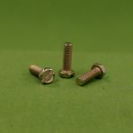 1/4-20 X 3/4 Slotted Indented Hex Head Machine Screws Nickel Plated