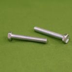 10-32 x 2 Slotted Indented Hex Head Machine Screws Zinc