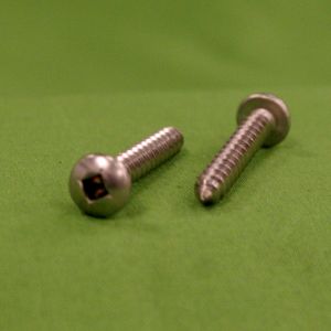 8 x 3/4 Square Drive Pan Head Sheet Metal Screws Type A 18-8 Stainless (Painted White Head)