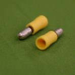 Yellow Male Bullet Vinyl Insulated 12-10 Wire Size .195 Stem Size