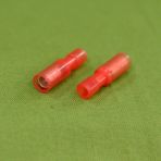 Red Female Bullet Nylon Insulated 22-18 Wire Size .157 Stem Size