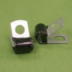 1/2 Insulated Closed Clamps Galvanized with Black Vinyl Coating (Small)