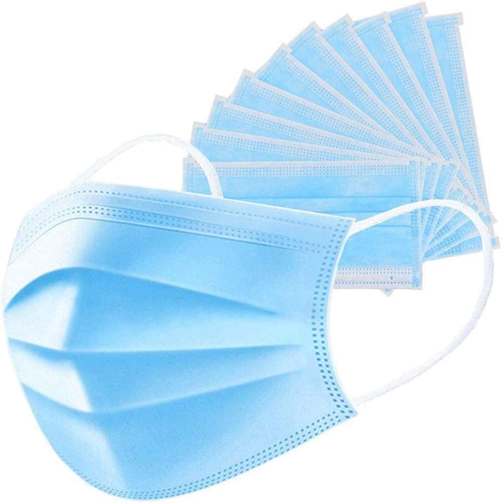 Blue Disposable Surgical Non Woven Mask with Ear Loops (50pcs/bag)